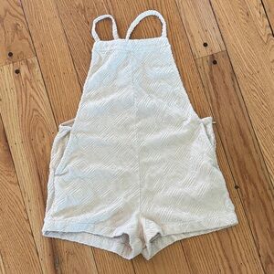 Volcom Cream Textured Terry short Overalls